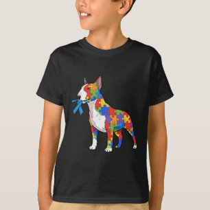 T-shirt Puzzle Bull Terrier Sensibilisation à l'autisme Fe