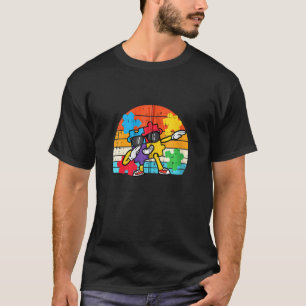 T-shirt Puzzle Dabbing Rétro Danse de sensibilisation à l'