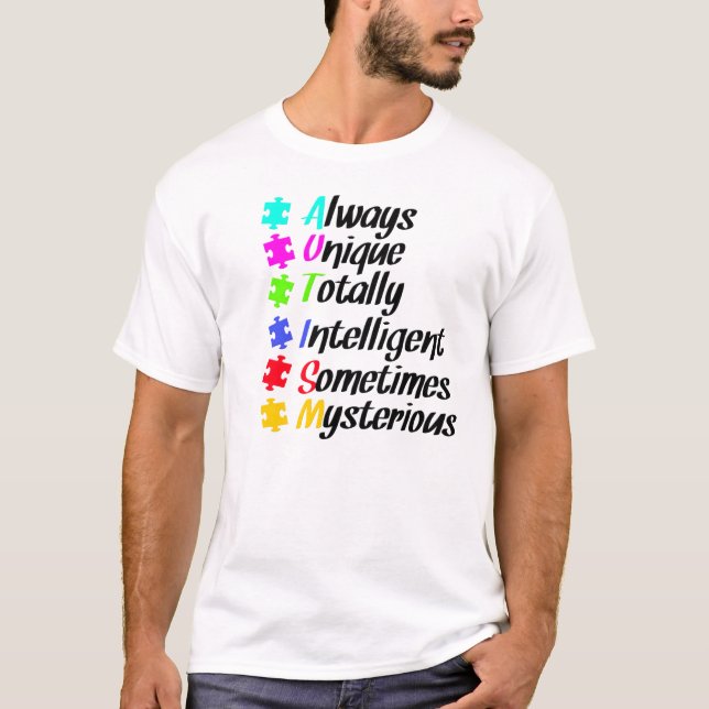 T-shirt puzzle d'autisme (Devant)