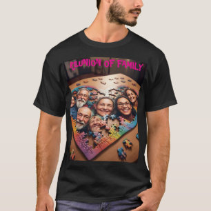 T-shirt Puzzle de coeur - L'amour d'une famille en pièces