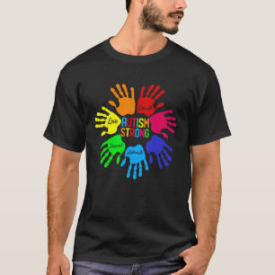T-shirt Puzzle de la main de la langue des signes de sensi