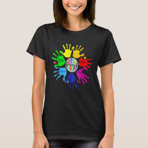 T-shirt Puzzle de la main de la langue des signes Sensibil