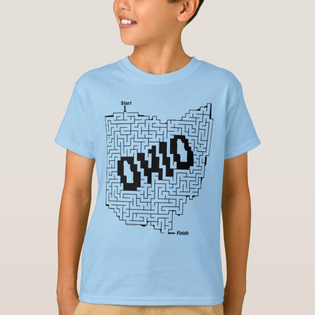 T-shirt Puzzle de l'Ohio Maze (Devant)