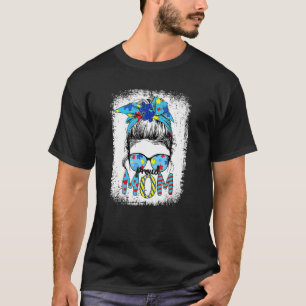 T-shirt Puzzle de maman fière Maman autiste Mois de la sen