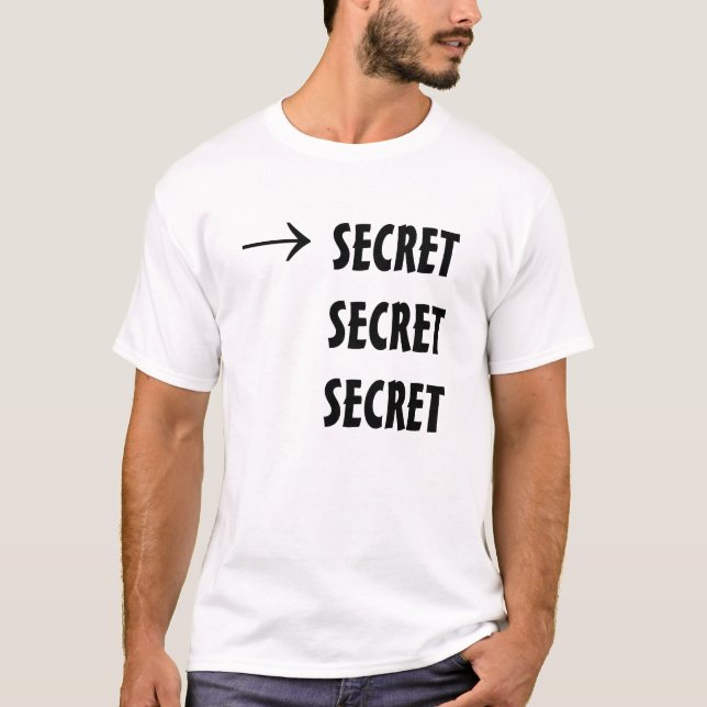 T-shirt Puzzle de Rebus : Top secret (Devant)