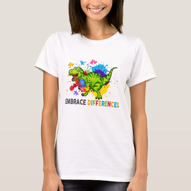 T-shirt Puzzle de sensibilisation à l'autisme - Accepter l (Devant)