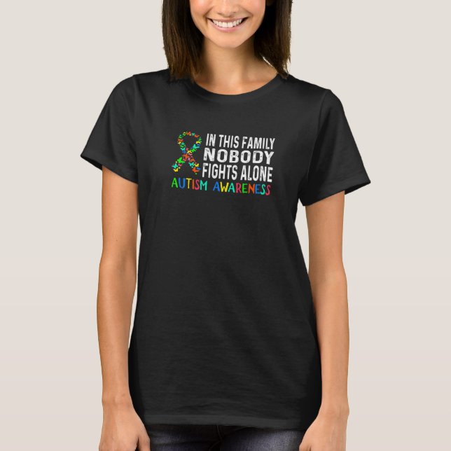 T-shirt Puzzle de sensibilisation à l'autisme Dans cette f (Devant)