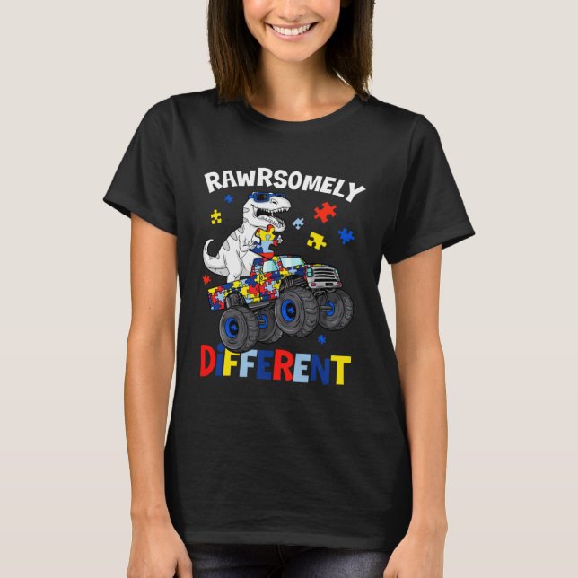 T-shirt Puzzle de sensibilisation à l'autisme différemment (Devant)