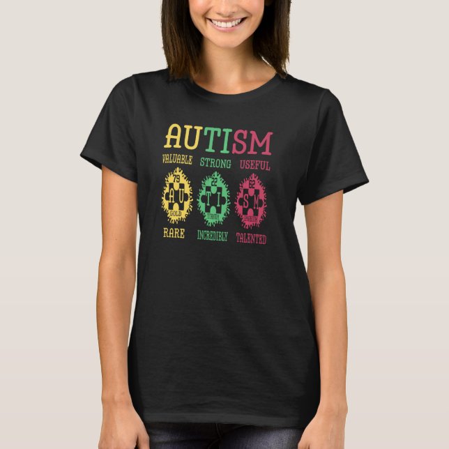 T-shirt Puzzle de sensibilisation à l'autisme Éléments du  (Devant)