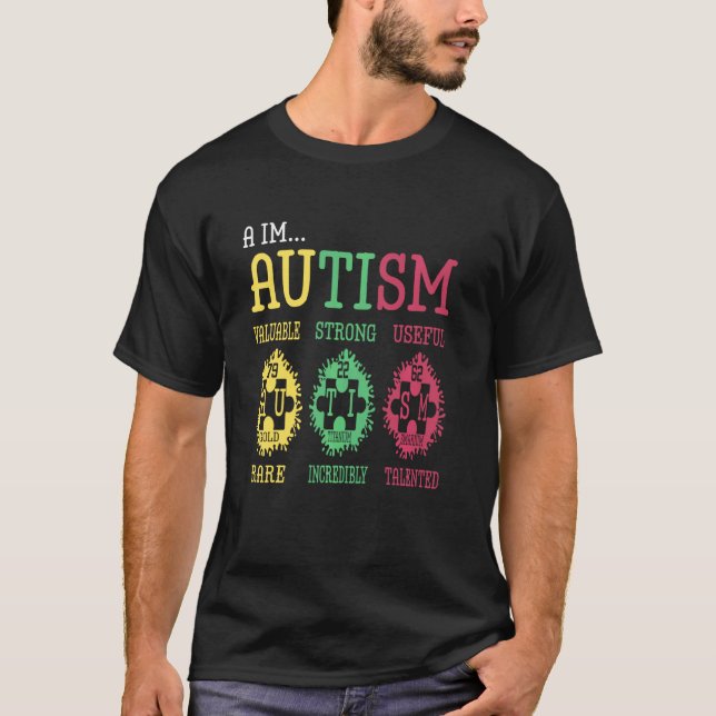T-shirt Puzzle de sensibilisation à l'autisme Tableau péri (Devant)
