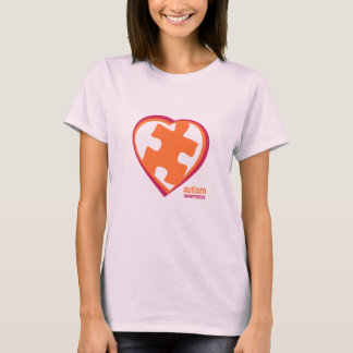T-shirt Puzzle de sensibilisation sur l'autisme au coeur