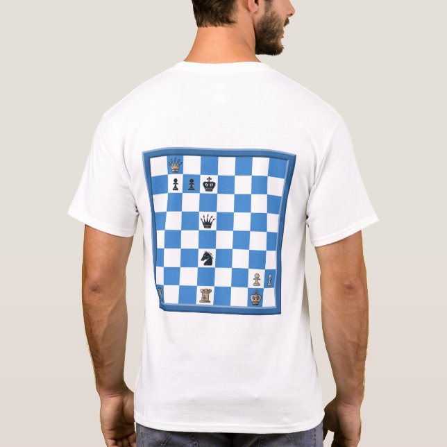 T-shirt Puzzle d'échecs maté (Dos)