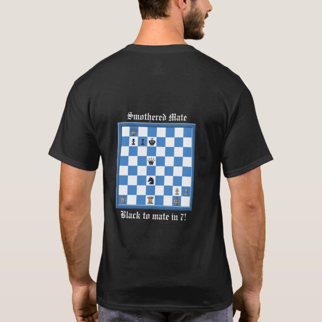 T-shirt Puzzle d'échecs maté (Dos)