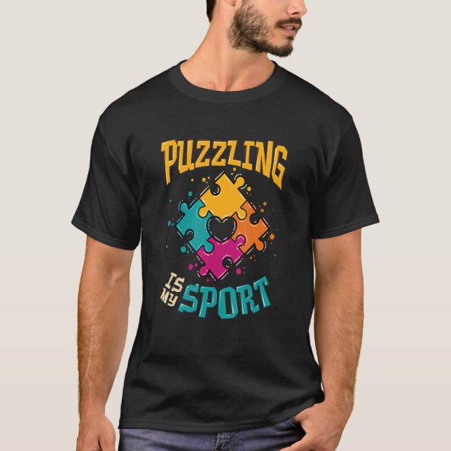 T-shirt Puzzle Est Mon Puzzle Sport (Devant)