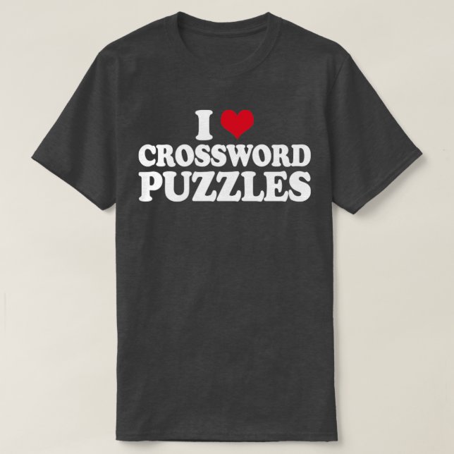 T-shirt Puzzle I Love Crossword Puzzles (Design devant)