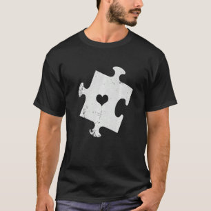 T-shirt Puzzle Jeu Amour Puzzle Retro Vintage Look Jigsaw