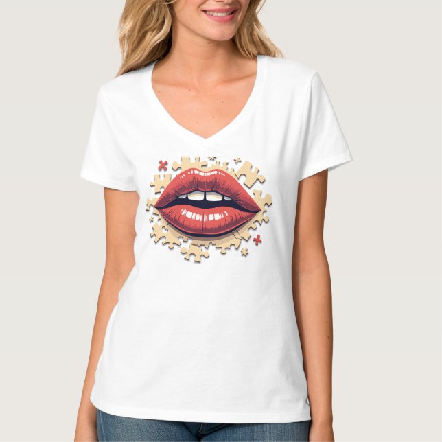 T-shirt Puzzle Lips (Devant)