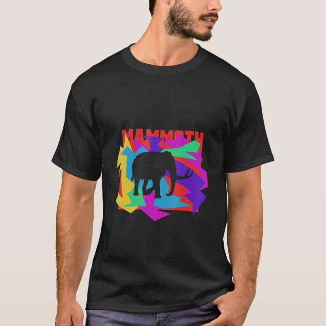 T-shirt Puzzle Mammoth Animal Mosaik (Devant)