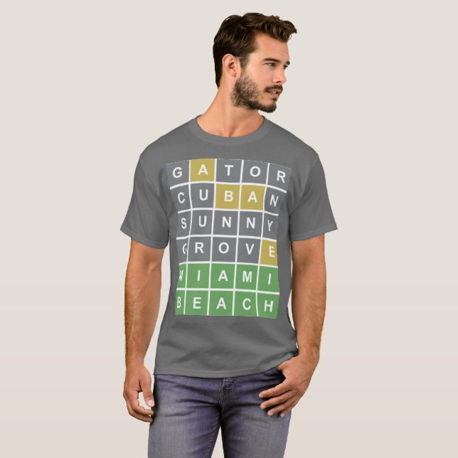 T-shirt Puzzle "Miami Beach" (Devant entier)