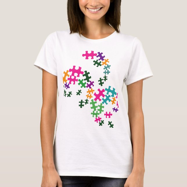 T-shirt Puzzle multicolore (Devant)