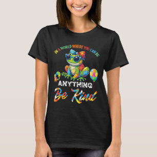 T-shirt Puzzle Pièces Grenouille Dans Un Monde Vous Pouvez