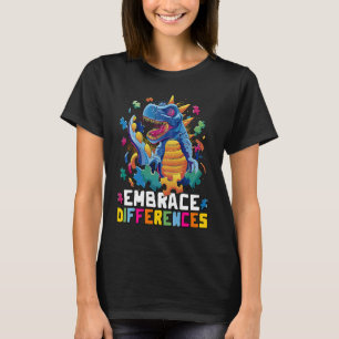 T-shirt Puzzle pour tout-petit autiste Dinosaure Sensibili