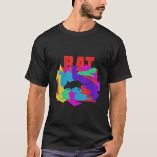 T-shirt Puzzle Rat Animal Mosaik