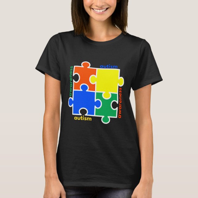 T-shirt Puzzle sensibilisation sur l'autisme (Devant)