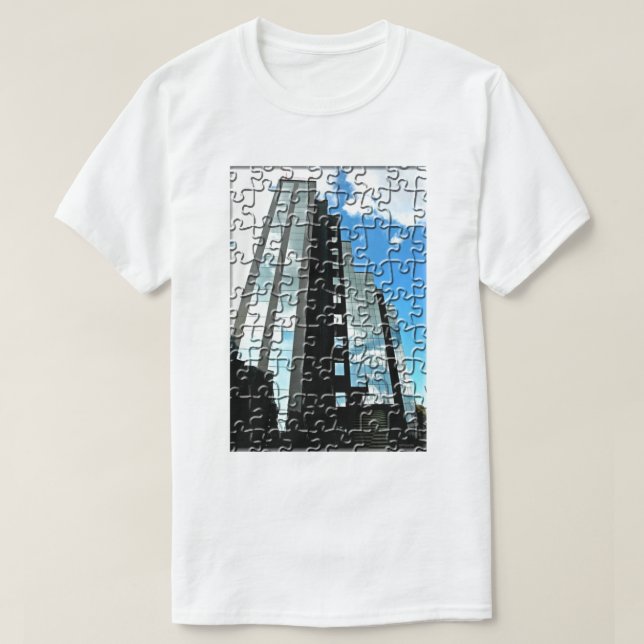 T-shirt Puzzle Skyscraper (Design devant)