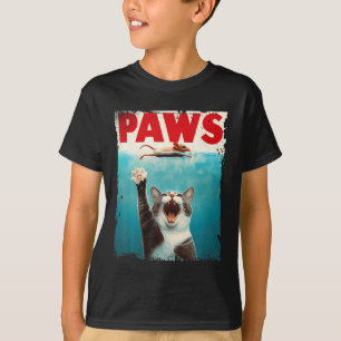 T-shirt Pws Chat Souris Parodie Chat Requin Chasse Souris