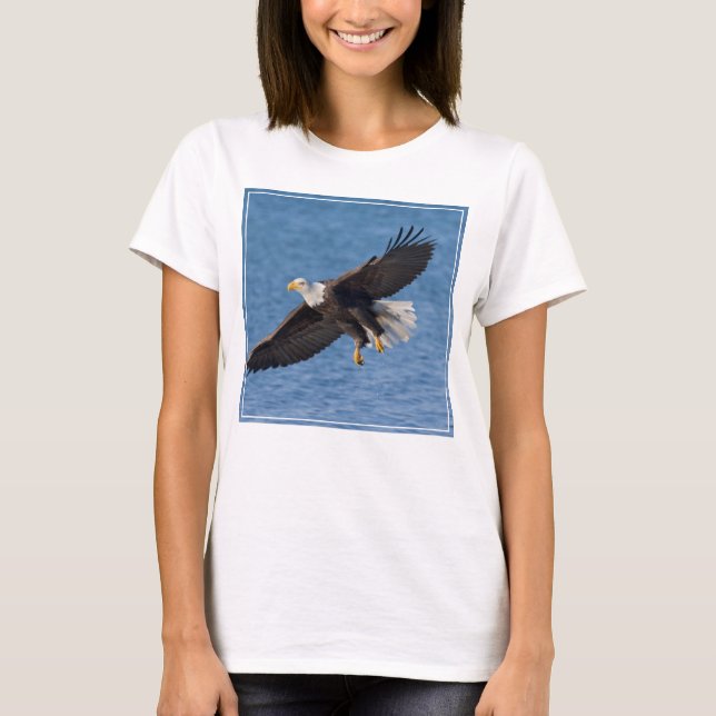 T-shirt Pygargue à tête blanche en vol (Devant)