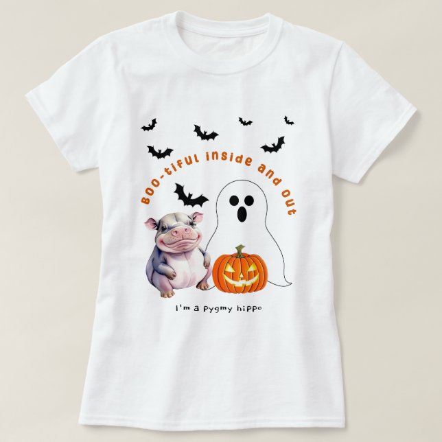 T-shirt Pygmy Hippo Boo tiful Inside and Out (Design devant)