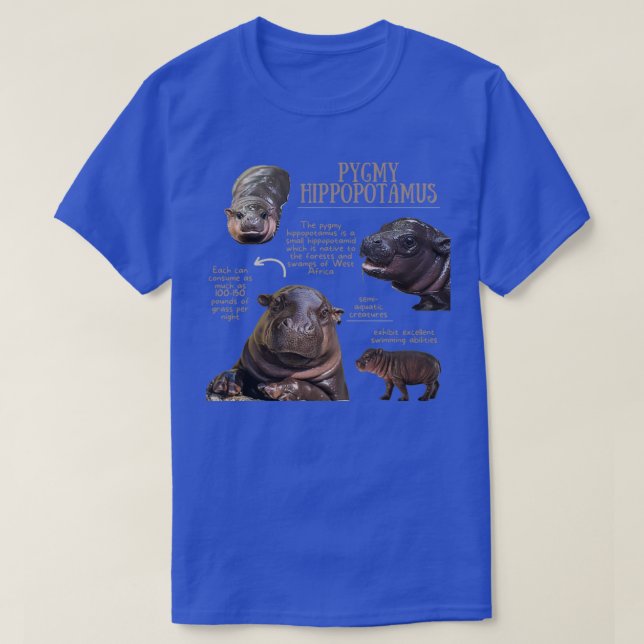 T-shirt Pygmy Hippopotamus Fait amusant (Design devant)