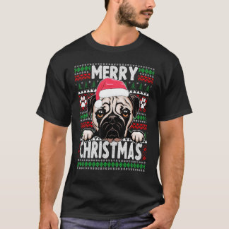 T-shirt Pyjama Chien Mignon Pug Noël 1