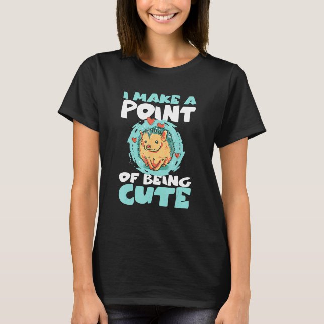 T-shirt Pyjama Coeur de Hérisson mignon pour Hérisson (Devant)