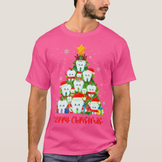 T-shirt Pyjama d'arbre de Noël dentaire Joyeux lieu de Noë