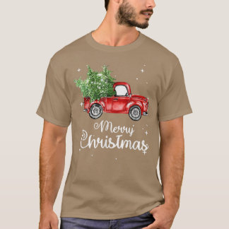 T-shirt Pyjama de Camion Rouge Arbre de Noël, Buffalo P Vi
