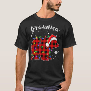 T-shirt Pyjama de famille de l'ours de grand-mère rouge Ch