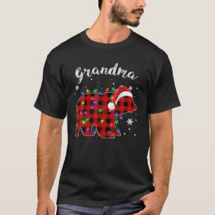 T-shirt Pyjama de famille de l'ours de grand-mère rouge Ch