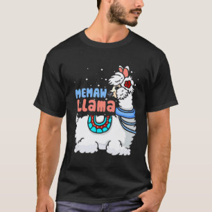 T-shirt Pyjama de Noël de famille assorti Memaw Lama