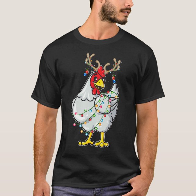 T-shirt Pyjama de Noël Reindeer Antlers (Devant)