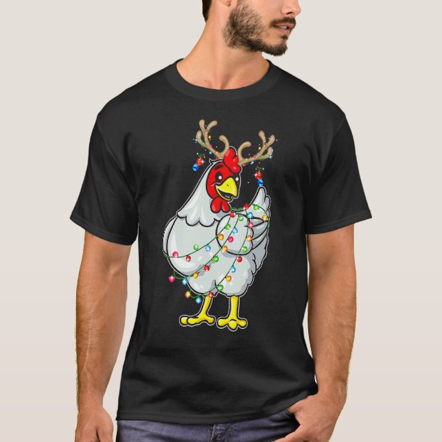 T-shirt Pyjama de Noël Reindeer Antlers (Devant)
