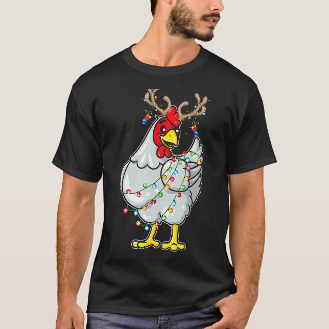 T-shirt Pyjama de Noël Reindeer Antlers (Devant)