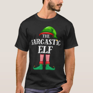 T-shirt Pyjama de Noël Sarcastique Elfe jumelant famille