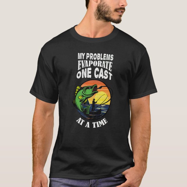 T-shirt Pyjama de pêche pour hommes Tournoi Blague Problèm (Devant)