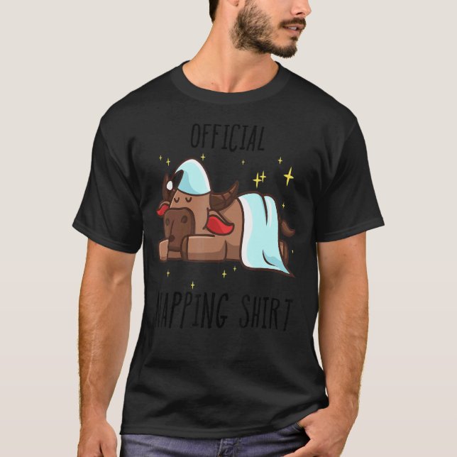 T-shirt Pyjama de vache couchée tête de couchage (Devant)