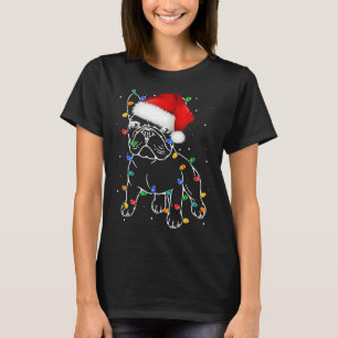 T-shirt Pyjama des lumières de Noël des Bulldog français
