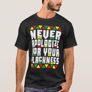 T-shirt Pyjama d'Histoire Noire Afro ne s'excuse jamais po