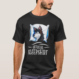 T-shirt Pyjama Drôle De Husky Nuit Endormie Sibérien À Man