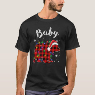 T-shirt Pyjama familial de l'Ours Bébé Rouge Plaid